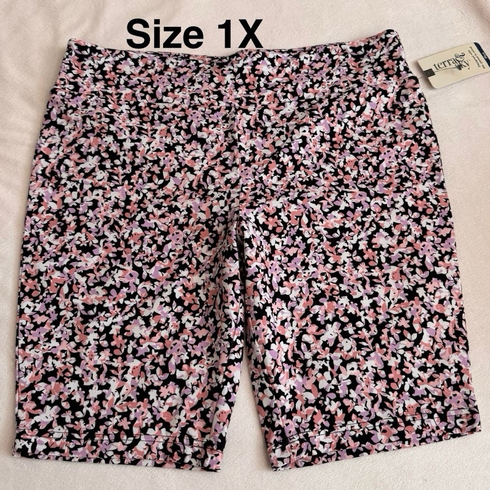 Terra & Sky Women’s Plus Biker Shorts, 9" Inseam